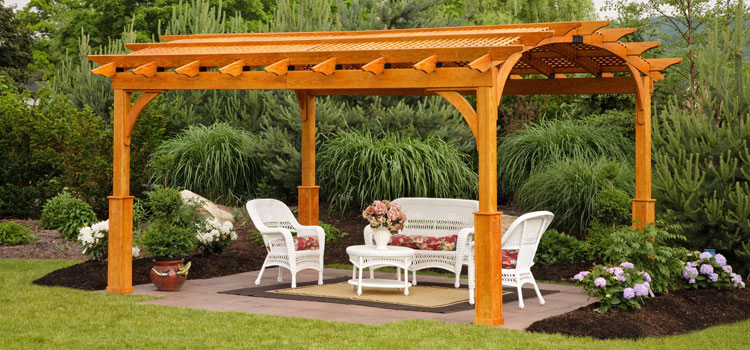 Cedar Wood Pergola Installation in Lakewood, CA